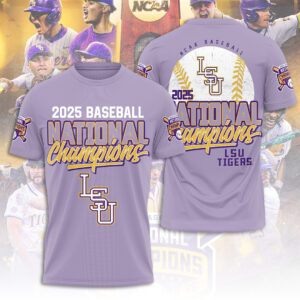 LSU Tigers Baseball 2025 National Champions 3D Apparel - TANTN 13864