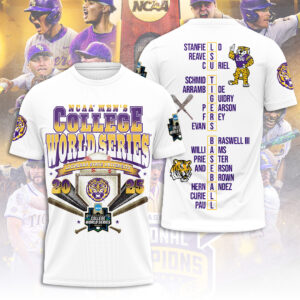LSU Tigers Baseball 2025 National Champions 3D Apparel - TANTN 13865