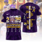 LSU Tigers Baseball 2025 National Champions 3D Apparel – TANTN 13868