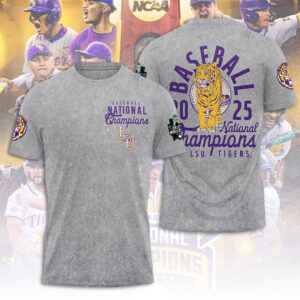 LSU Tigers Baseball 2025 National Champions 3D Apparel - TANTN 13883