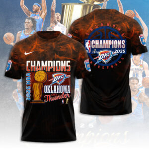 Oklahoma City Thunder 2025 NBA Champions 3D Apparel - TANTN 13954