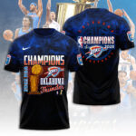 Oklahoma City Thunder 2025 NBA Champions 3D Apparel – TANTN 13975