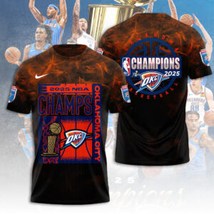 Oklahoma City Thunder 2025 NBA Champions 3D Apparel - TANTN 13978