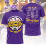 LSU Tigers Baseball 2025 National Champions 3D Apparel – TANTN 14366