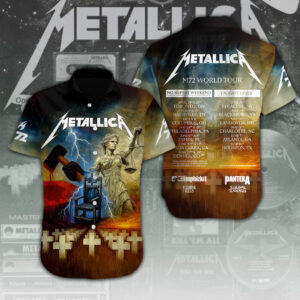Metallica Short Sleeve Button-Down Shirt – TANTN 14569.1
