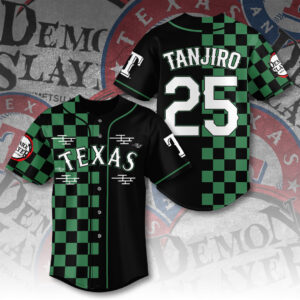 Texas Rangers x Demon Slayer Baseball Jersey - TANTN15648