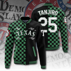 Texas Rangers x Demon Slayer Varsity Jacket – TANTN15649