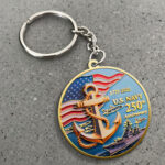 US Navy 250th Anniversary Custom Shape 2-Side Printed Keychain - MAITM12642