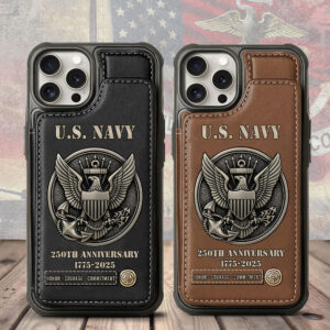 US Navy Leather Wallet Phone Case – MAITM12589