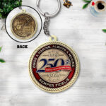 US Marine Corps 250th Anniversary 2025 Custom Shape 2-sided Keychain - TMTHU664