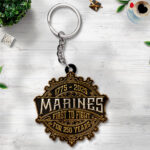 US Marine Corps 250th Anniversary 2025 Custom Shape 2-sided Keychain - TMTHU625