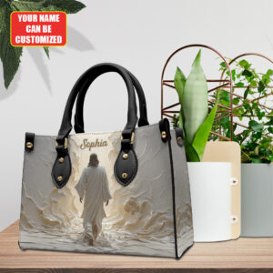 Personalized Walk With God Leather Handbag - TANTN15442