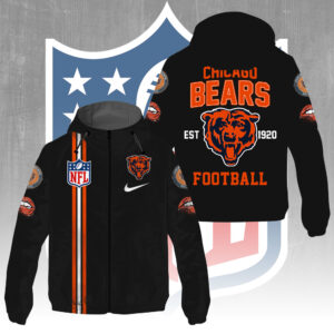 Chicago Bears 3D Windbreaker Jacket - GNE4284