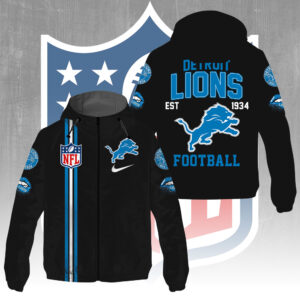 Detroit Lions 3D Windbreaker Jacket - GNE4288