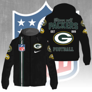 Green Bay Packers 3D Windbreaker Jacket - GNE4290