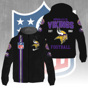 Minnesota Vikings 3D Windbreaker Jacket - GNE4294