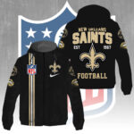 New Orleans Saints 3D Windbreaker Jacket - GNE4296
