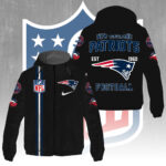 New England Patriots 3D Windbreaker Jacket - GNE4303