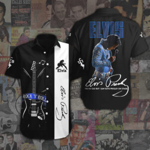 Elvis Presley Short Sleeve Button-Down Shirt - ANHNV 1965