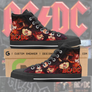 AC/DC High Top Canvas Shoes - HUANNM 800