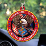 1st Battalion, 4th Marines Custom Shape 2-sided Acrylic Car Ornament – HOATT13246