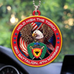 3rd Battalion, 4th Marines Custom Shape 2-sided Acrylic Car Ornament – HOATT13264