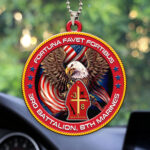 3rd Battalion, 8th Marines Custom Shape 2-sided Acrylic Car Ornament – HOATT13267