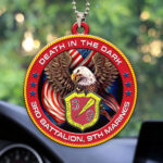 3rd Battalion, 9th Marines Custom Shape 2-sided Acrylic Car Ornament – HOATT13268