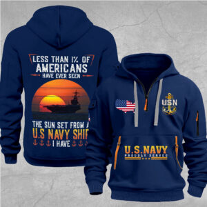 US Navy 2D Quarter Zip Hoodie - MAITM12710