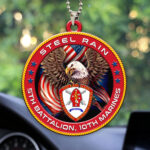 5th Battalion, 10th Marines Custom Shape 2-sided Acrylic Car Ornament – HOATT13269