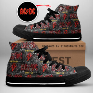 AC/DC High Top Canvas Shoes - GNE 725