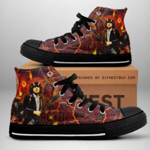 AC/DC High Top Canvas Shoes - NGHIAVT 1078