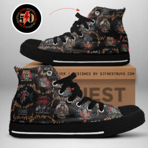 AC/DC High Top Canvas Shoes - TANTN 4572