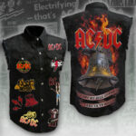 AC/DC 3D Lightweight Sleeveless Denim Shirt - ANHNV 3026