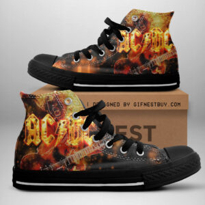 AC/DC High Top Canvas Shoes - ANHNV 3363