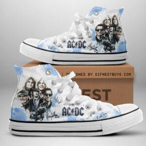 AC/DC High Top Canvas Shoes - ANHNV 3846