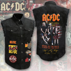 AC/DC 3D Lightweight Sleeveless Denim Shirt - ANHNV 5861