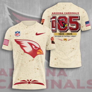 Arizona Cardinals 105 Years Anniversary 3D Apparel - TMTHU724