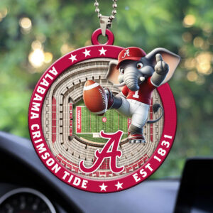 Alabama Crimson Tide Football Custom shape 2-sided Acrylic Car Ornament - HOATT13125