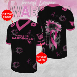 Personalized Arizona Cardinals x Breast Cancer Awareness 3D Football Jersey - MAITM12835