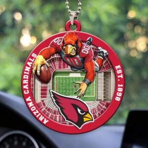 Arizona Cardinals Custom shape 2-sided Acrylic Car Ornament - HOATT12592