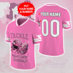 Personalized Arizona Cardinals x Breast Cancer Awareness 3D Football Jersey - MAITM12982