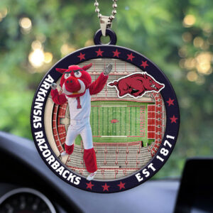 Arkansas Razorbacks Football Custom shape 2-sided Acrylic Car Ornament - HOATT13126