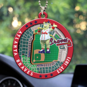 Atlanta Braves Custom shape 2-sided Acrylic Car Ornament - HOATT13033
