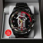 Personalized Atlanta Falcons Black Stainless Steel Watch - TANTN16005