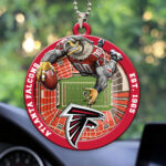 Atlanta Falcons Custom shape 2-sided Acrylic Car Ornament - HOATT12593