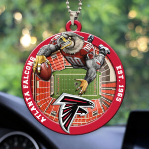 Atlanta Falcons Custom shape 2-sided Acrylic Car Ornament - HOATT12593