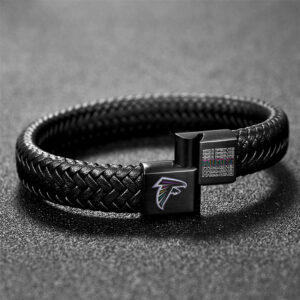 Atlanta Falcons Crucial Catch 2025 Braided Leather Bracelet - TANTN15911