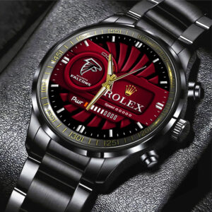Atlanta Falcons x Rolex Black Stainless Steel Watch - MAITM13124
