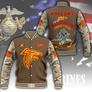 Atlanta Falcons x US Marine Corps 250th Anniversary Varsity Jacket – MAITM12772